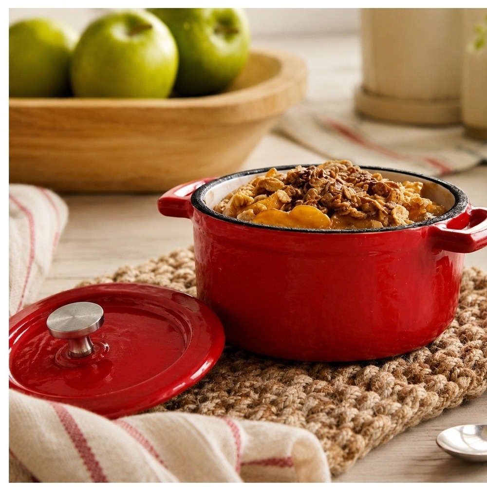 Threshold Mini Cast Iron Dutch Oven Red Enameled 0.25 Qt‎ NIB Target 2015